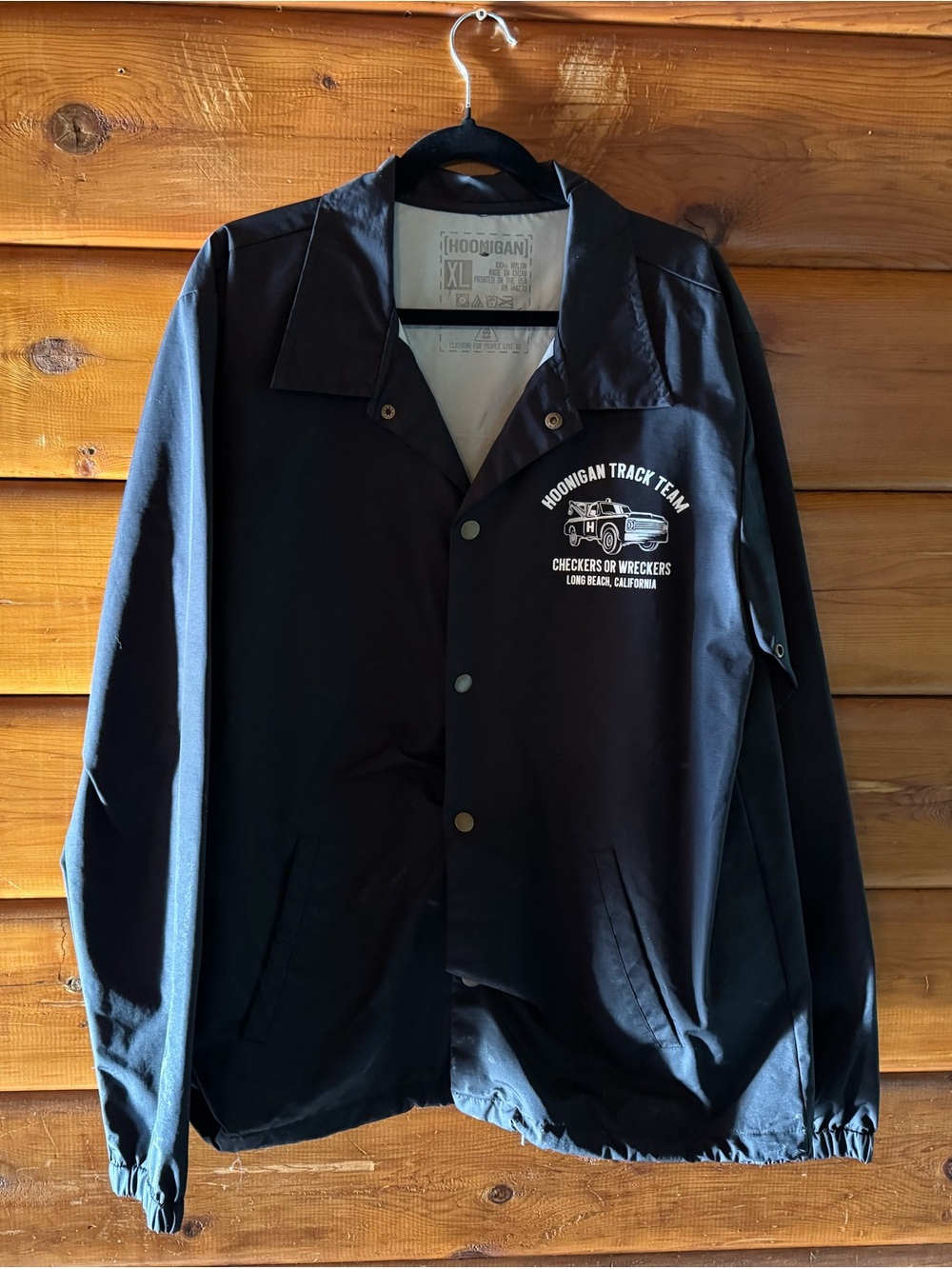Hoonigan Track Team Men's Black Windbreaker Jacket